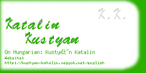 katalin kustyan business card